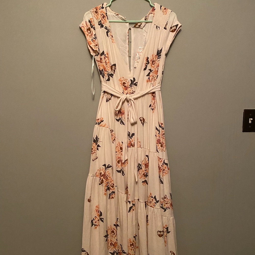 Size 0 Free People Ivory Floral Dress